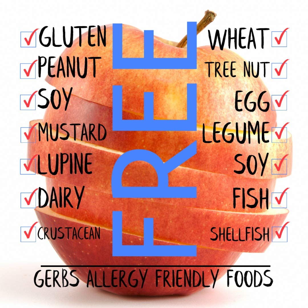 GERBS Dried Apple Slices, Soft & Sweet, 1 LB, Recloseable Bag, Allergen-Free, Gluten & Peanut Free