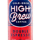 High Brew Coffee Cold Brew, Double Espresso, 8 Fl Oz, Pack of 12, Brown