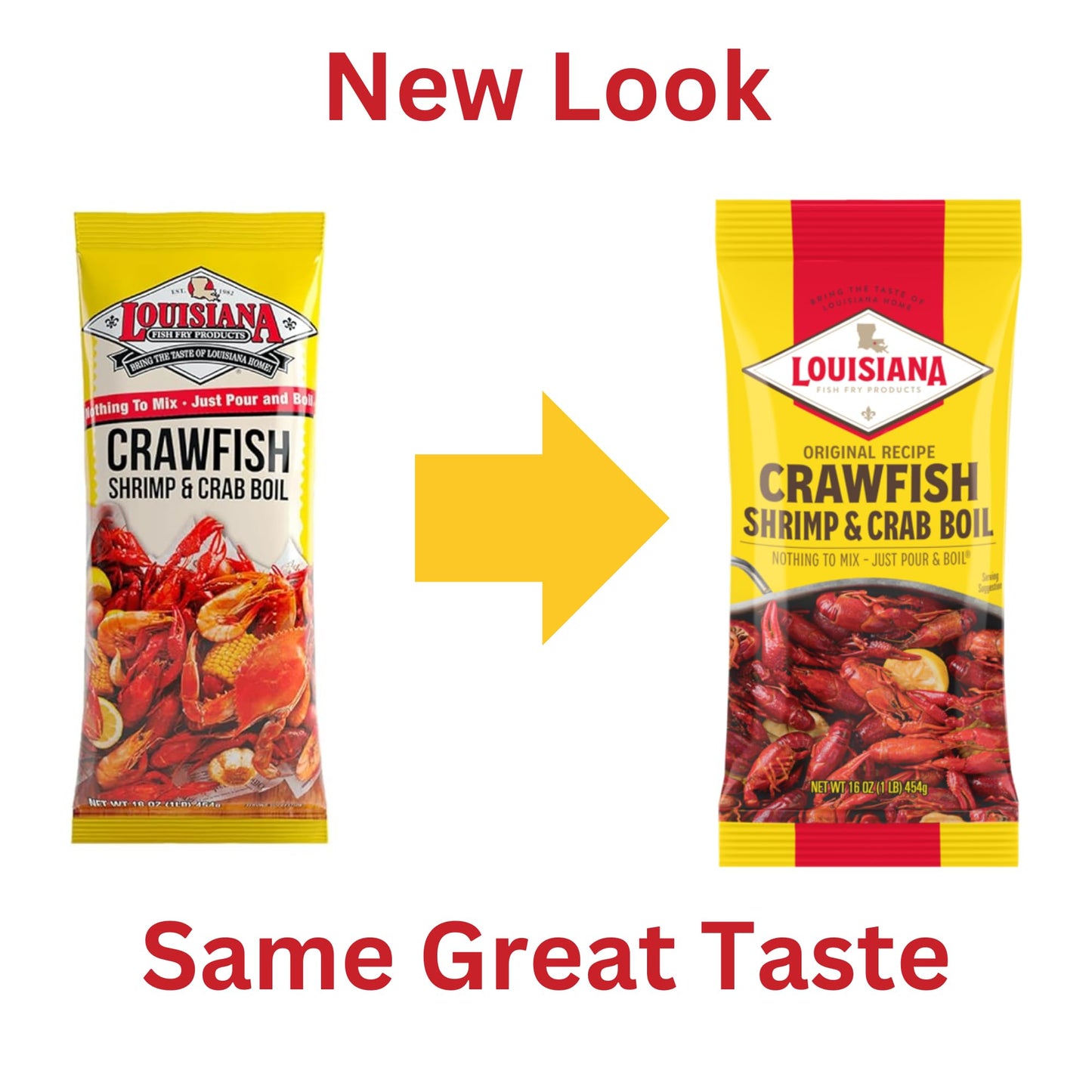 Louisiana Fish Fry Products Crawfish, Shrimp & Crab Boil Seasoning - Spicy & Delicious Seafood Powder Complete Seasoning - Low Salt Cajun Seasoning 16 Oz (Pack Of 4)