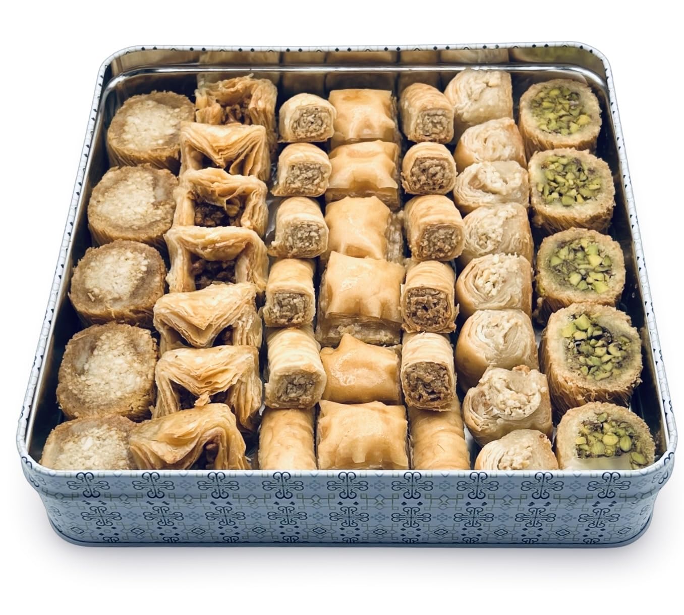 Al Bohsali 1870 - Premium Mediterranean Baklava Assorted Mix (43 Count)