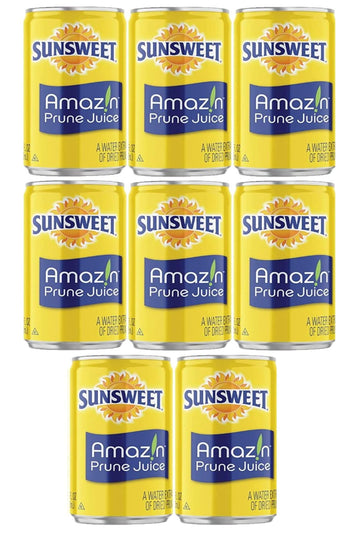 Sunsweet Prune Juice - Pack of 8 Cans - 7.5 oz Cans - Amazin Prune Juice - Excellent Source of Fiber - Keep Your Digestive System in Balance