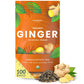 Cederberg Organic Ginger Tea - 100 Tea Bags, Eco-Friendly, Non-GMO, Caffeine Free, Zero Sugar, Herbal Tea, 1 Count