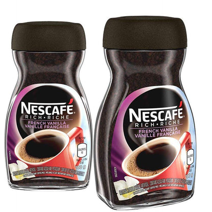 NESCAF   Rich Instant Coffee, 100g Jar | 2- Pack (French Vanilla)