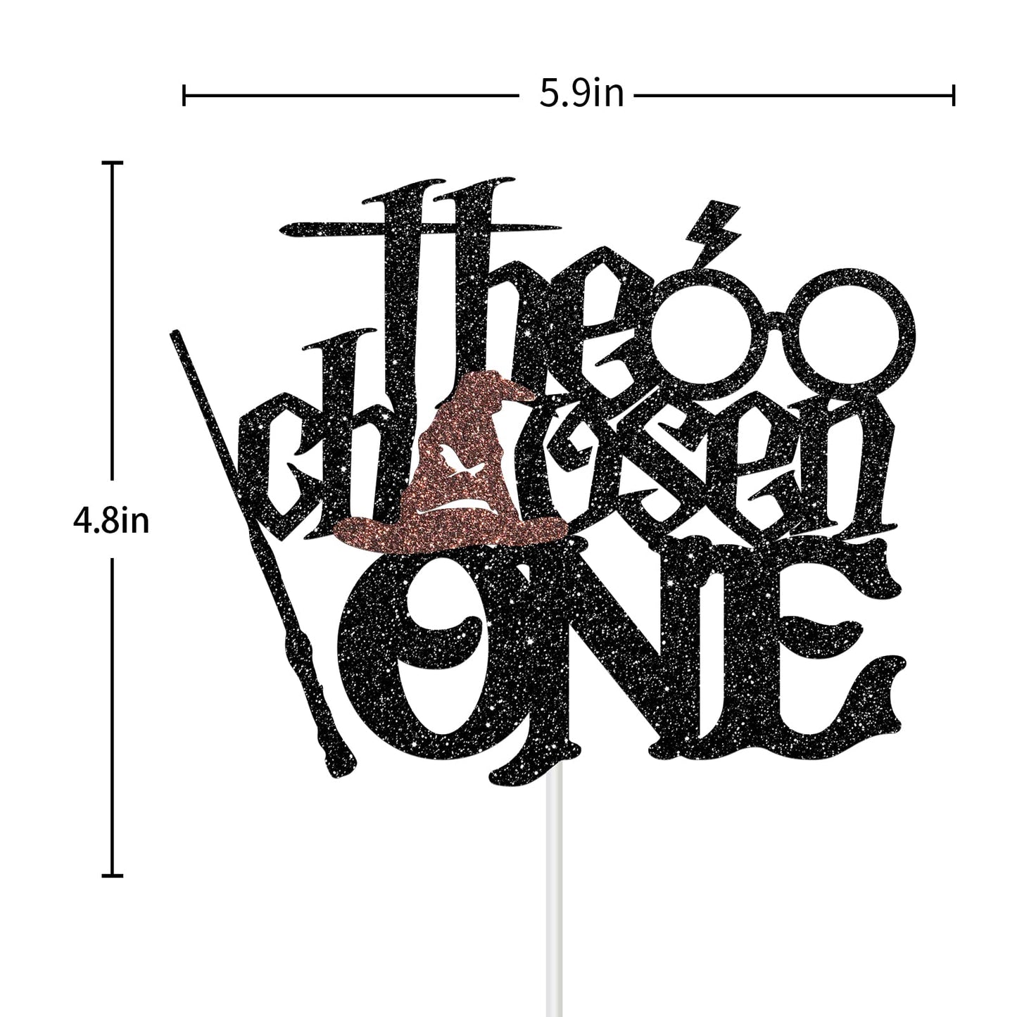 Halawawa The Chosen One Cake Topper,Wizard Theme 1St Birthday Cake Decor, Harry Magic Theme Baby Shower/One Year Old Birthday Pa