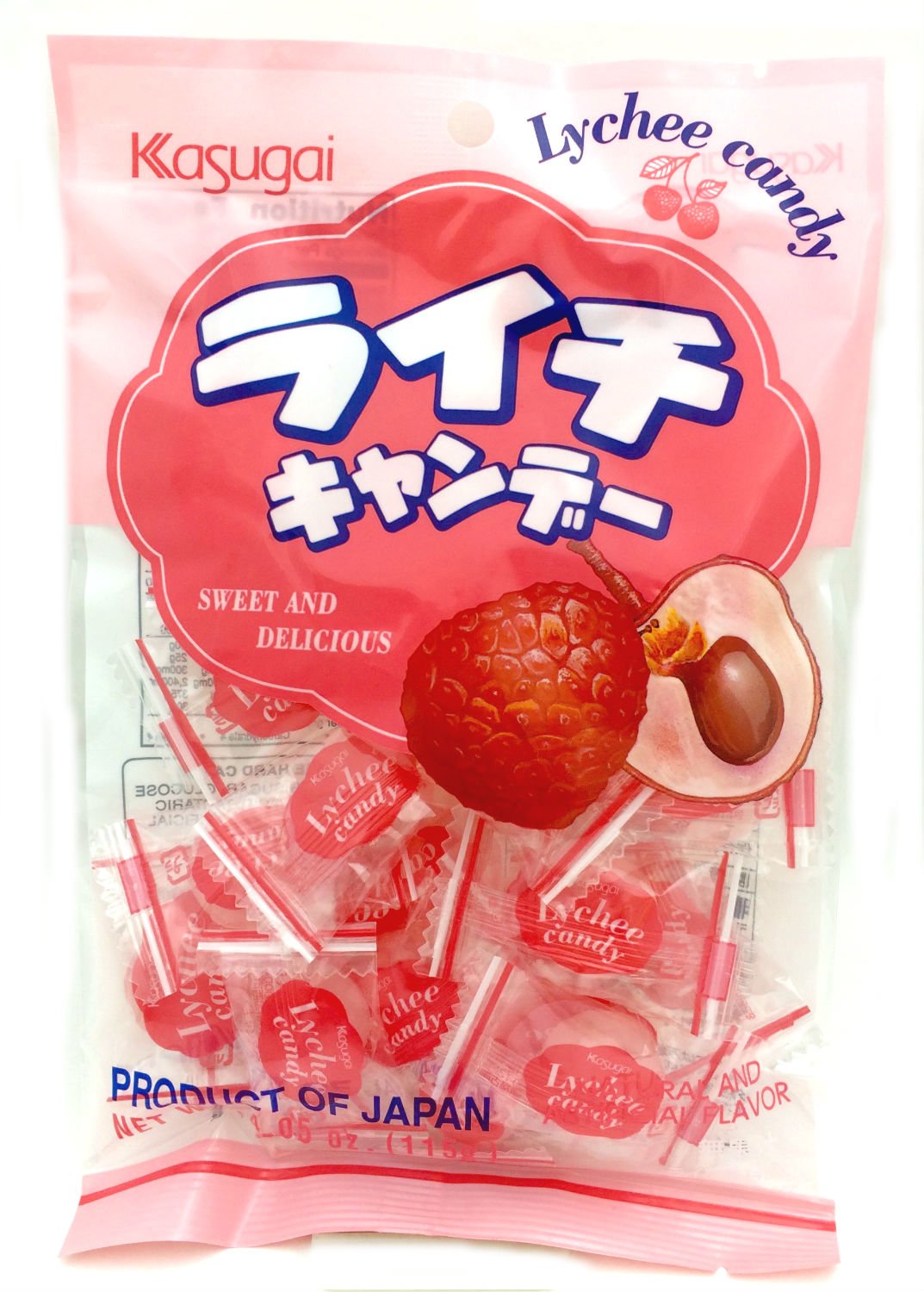 Kasugai Candy, Litchi, 45-Ounce Packages (Pack Of 12)