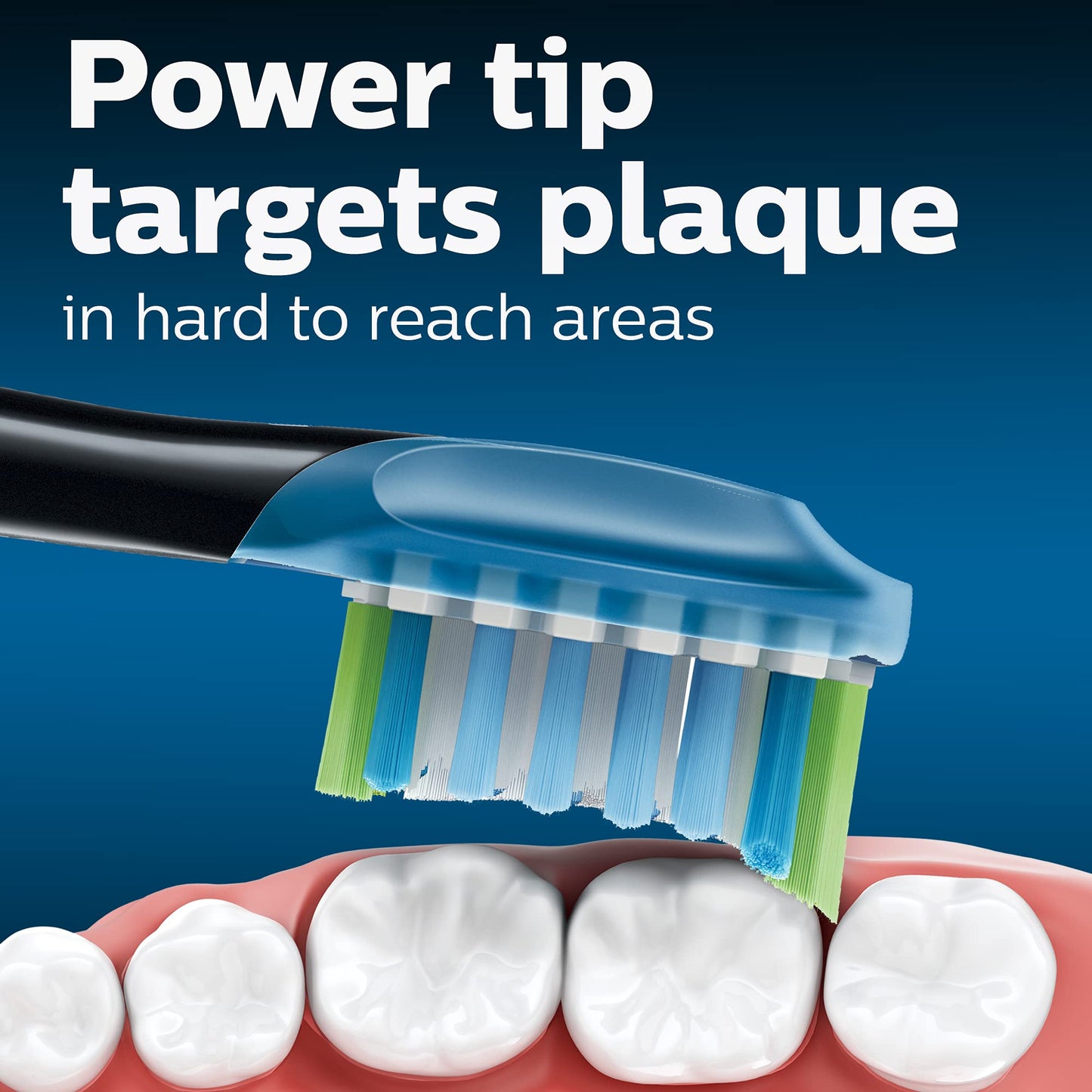 Philips Sonicare Genuine C3 Premium Plaque Control Replacement Toothbrush Heads, 2 Brush Heads, Black, Hx9042/95