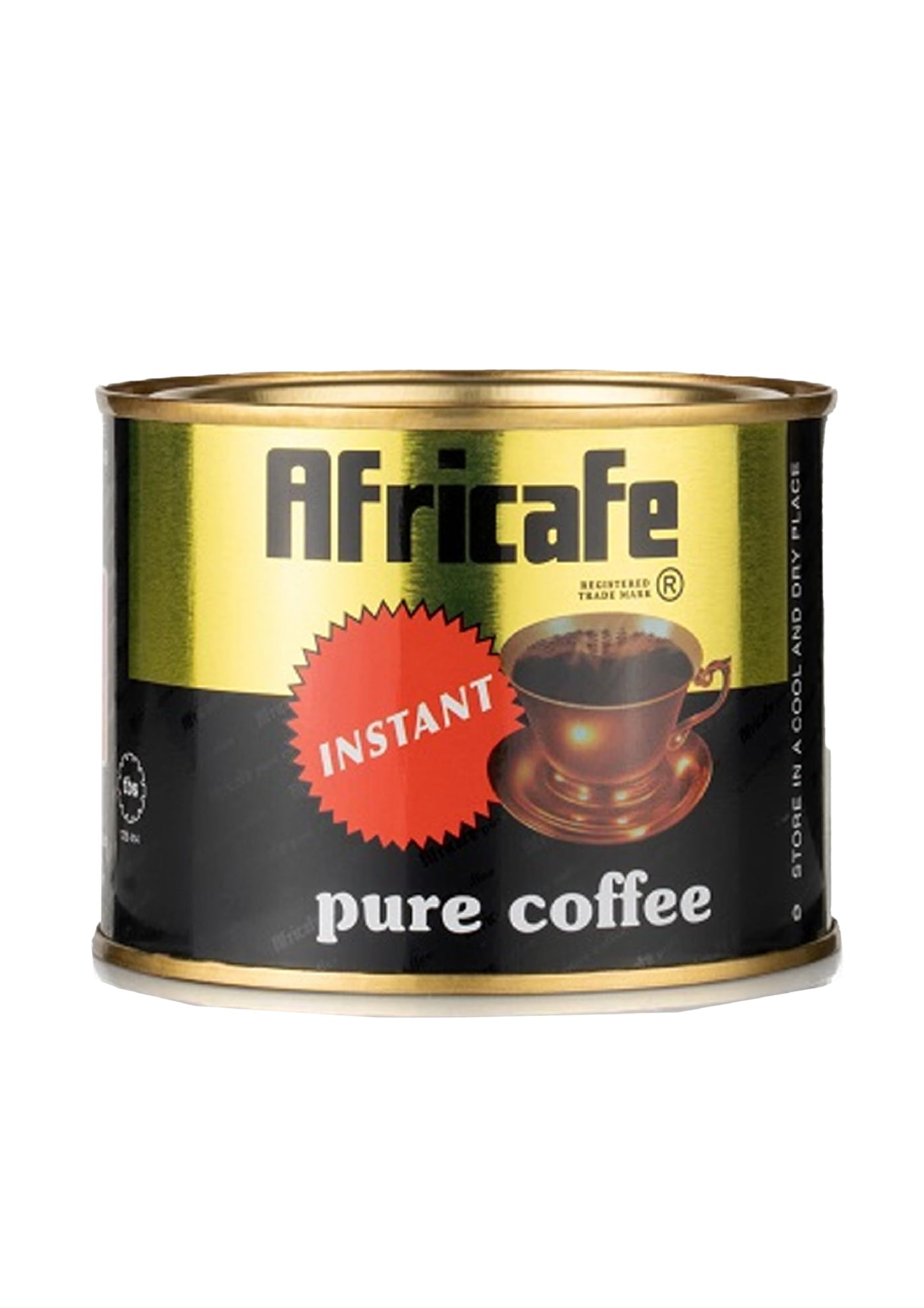 Organic Instant Coffee Africafe Unique - Top-Grade Tanzania Coffee - Blend Of 100% Robusta & Arabica Bean - Non Gmo 50G Can