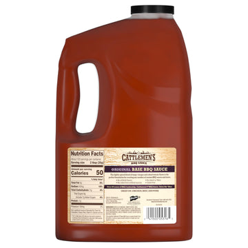 Cattlemens BBQ Sauce Base, 1 Gallon - Ideal for Ribs, Briskets, Seafood, Customizable for Chefs, Model 9823864