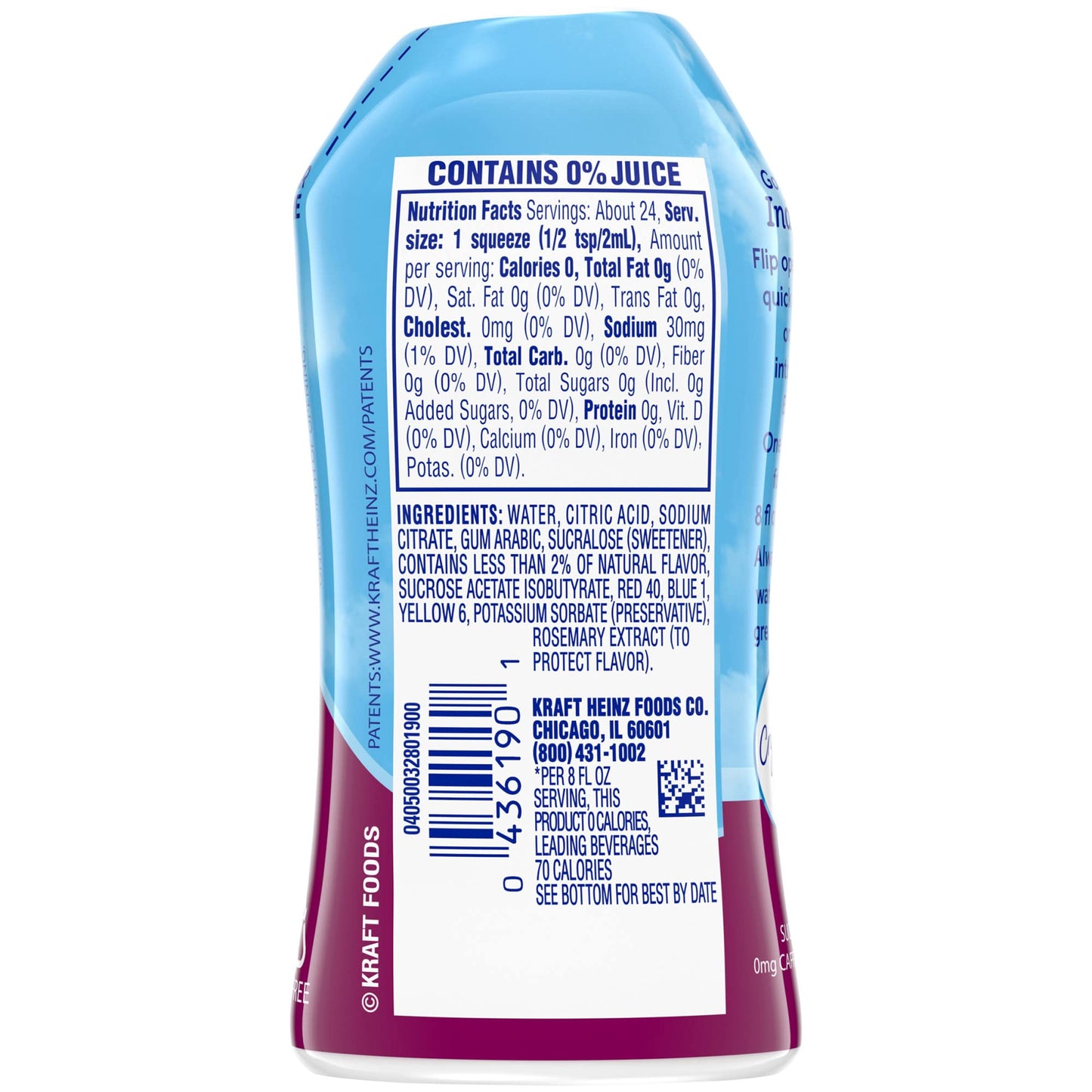 Crystal Light Sugar-Free Zero Calorie Liquid Water Enhancer - Blackberry Lemonade Water Flavor Drink Mix (1.62 fl oz Bottle) (Pa