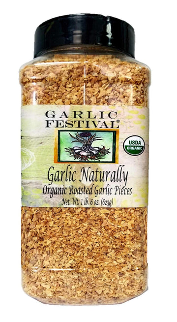 Garlic Festival Foods Garlic Naturally Organic Roasted Garlic Pieces Net Wt. 1 lb. 6 oz.