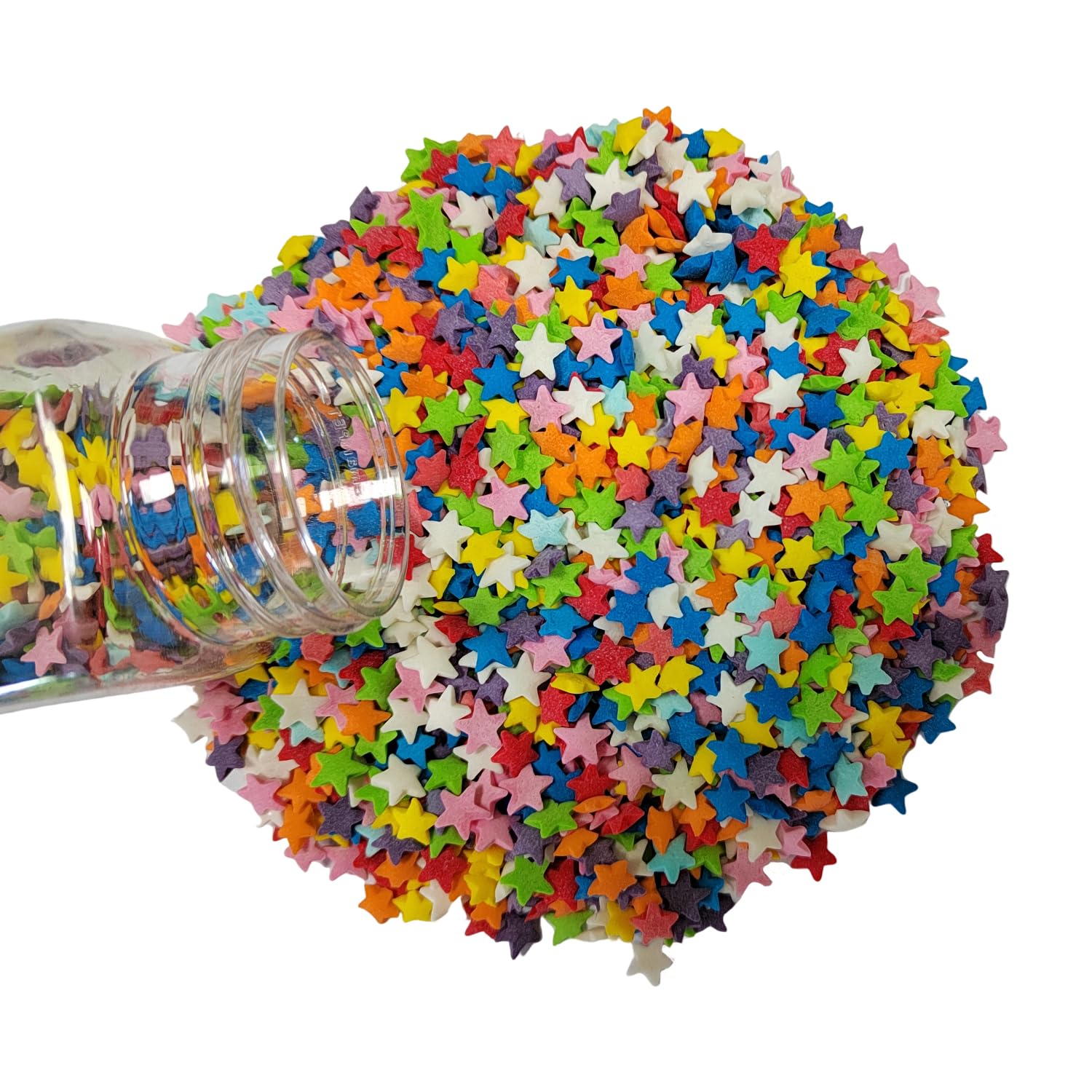 Eastron Edible Rainbow Star Sprinkles Rainbow Sprinkles for Cake Decorating Confetti Sprinkles for Baking, Cupcakes Topper, Ice 