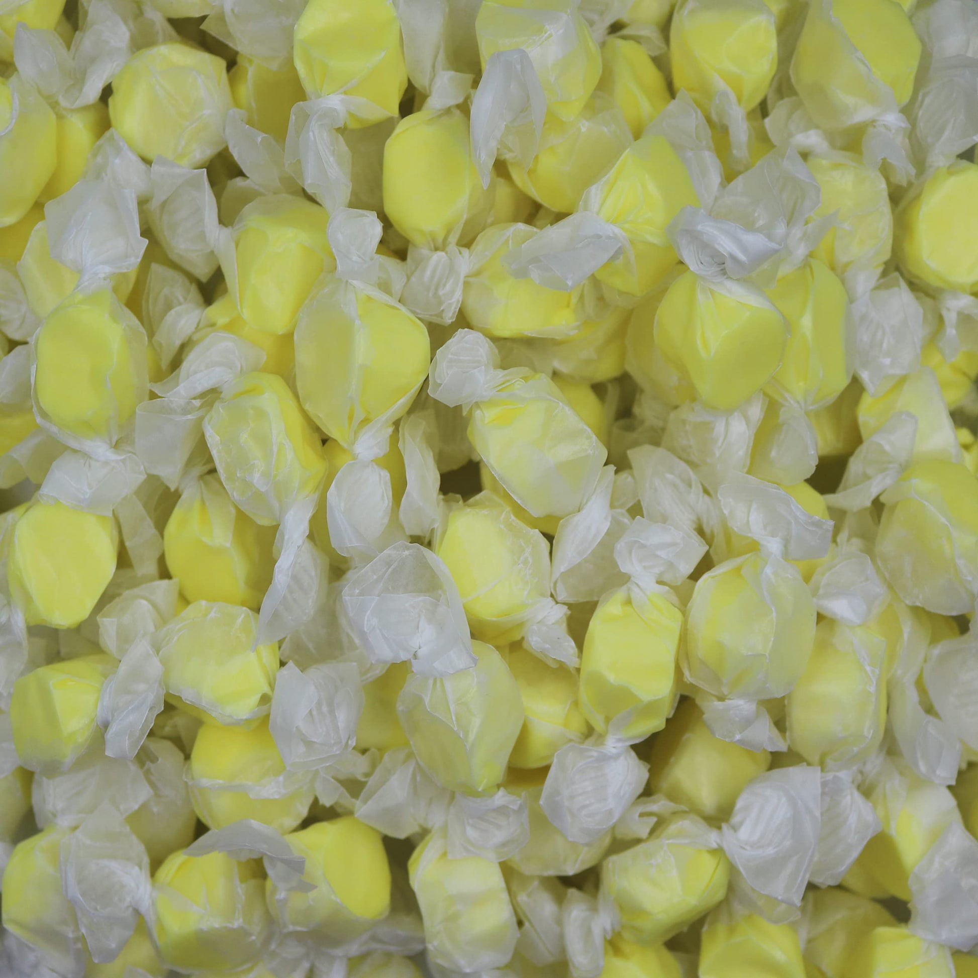Gourmet Soft and chewy Salt Water Taffy Candy - Individually Wrapped - Bulk bag (Yellow Lemon, 1 Pound (Pack of 1))