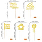Rssta i 30 Pack Cupcake Toppers Glitter Key Housewarming Cake Picks 2.1-2.8x4.6-4.8 inches Design 1 Gold