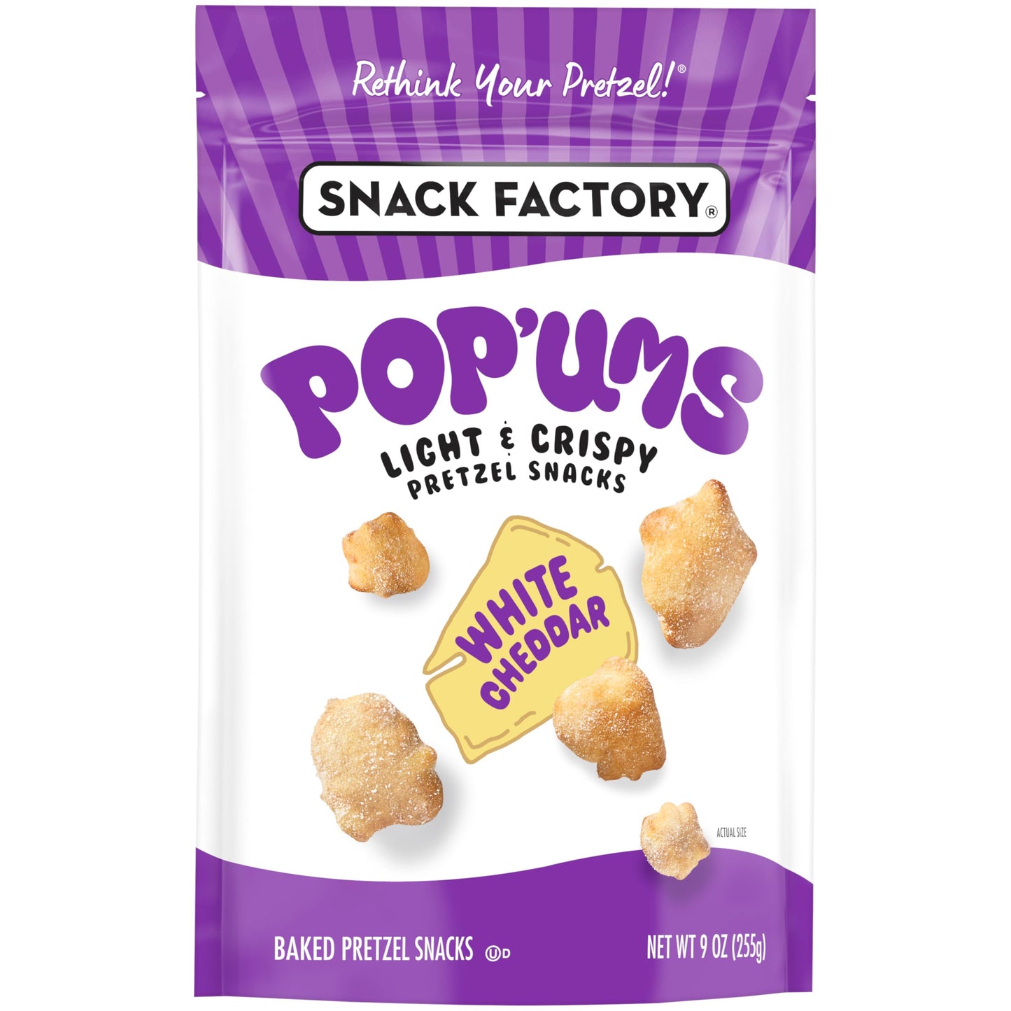 Snack Factory Popums White Cheddar Pretzel Snacks, 9 Oz Bag