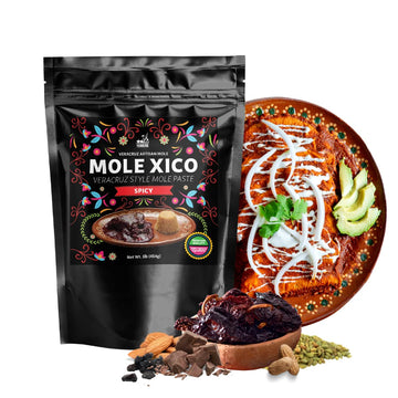 YERBERO Authentic Artisan Mole Xico - Sweet & Spicy, 16 oz, All Natural, No Additives, Imported from Veracruz, Mexico