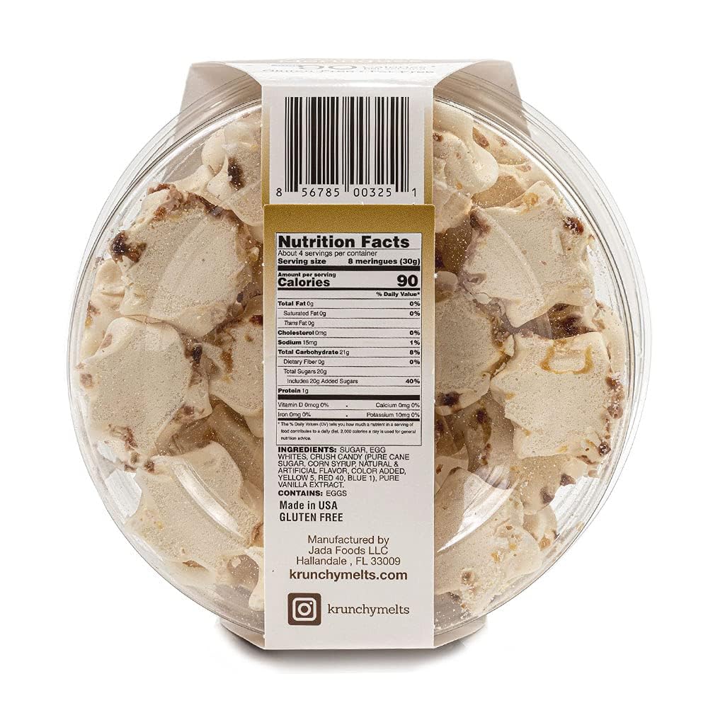 Krunchy Melts Original Meringue Cookies | Smores Flavor | Only 90 Calories Per Serving | Fat Free, Gluten Free, Dairy Free (4 Oz)