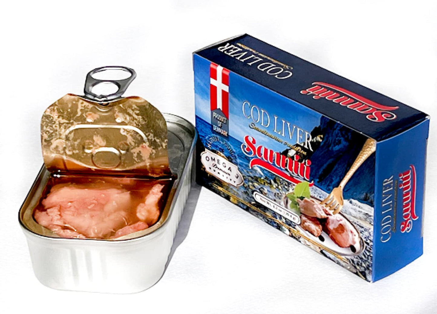 Sanniti Cod Liver, Scandinavian Edition, 4.3 Oz (Pack Of 4)