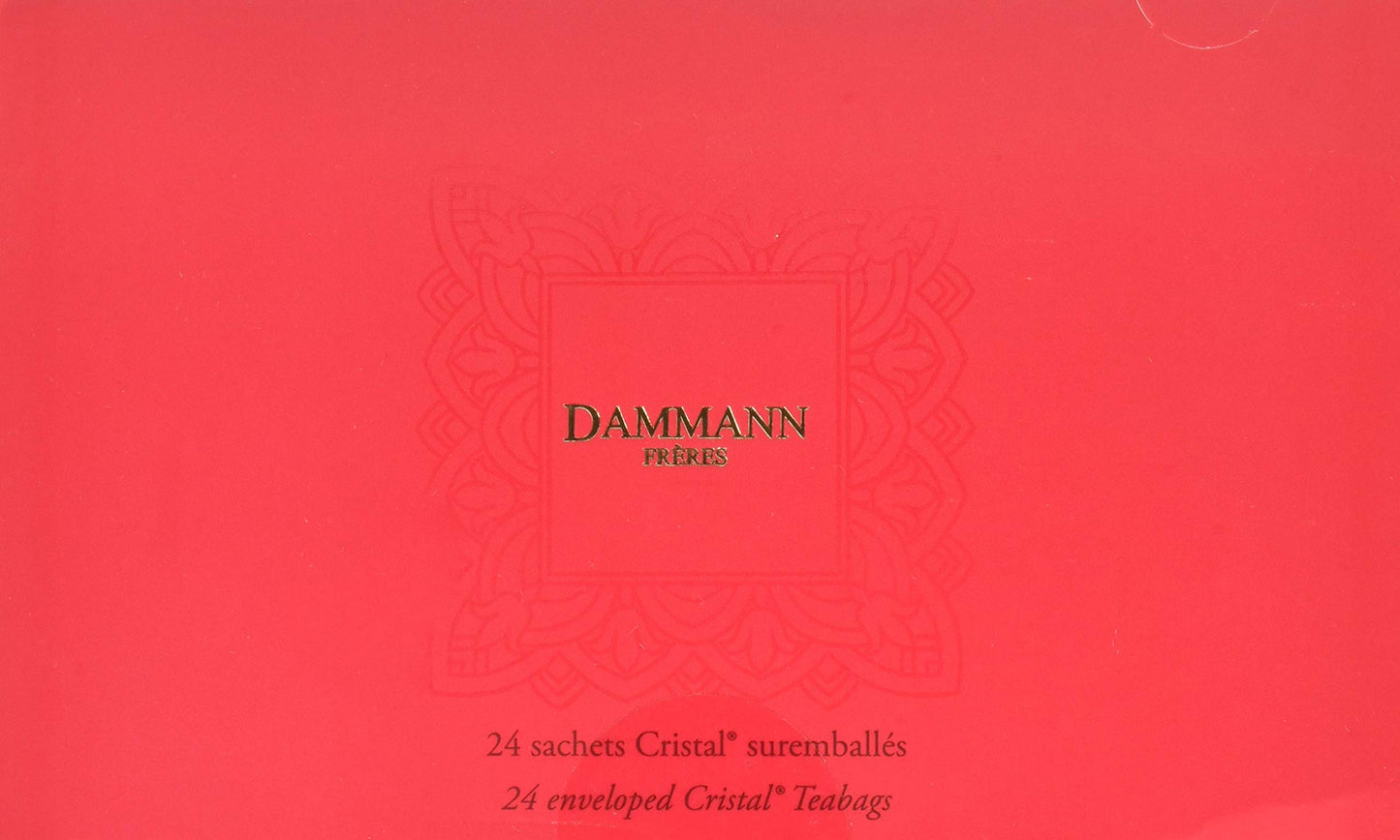 Dammann Freres Sachets, Carcadet Nuit D'Été Summer Night Tea Bags, Premium Gourmet French Hibiscus And Berry Herbal Tea, Individually Wrapped, 24 Count (Single Pack)