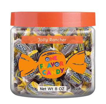 Jolly Rancher World'S Best Flavored Fruit Hard Candy Bulk Candies In Jar Tasty Yummy Perfectly Delicious Time (Grape, 8Oz)
