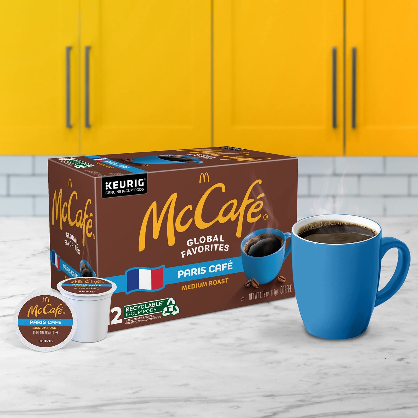 McCafe Paris Caf?  Single Serve Coffee Keurig K-Cup Pods  Medium Roast Coffee  12 Count