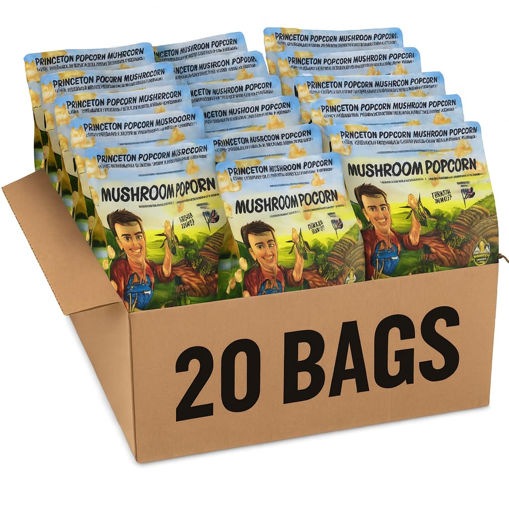 Farmer-Direct Mushroom Popcorn Kernels 32 Oz Each Case Of 20 Sealed Bags Non-Gmo Gluten-Free Stove/Popper Ready Bulk Value Pack Freshness Preserved & Easy To Handle Farmer BobS Princeton Popcorn