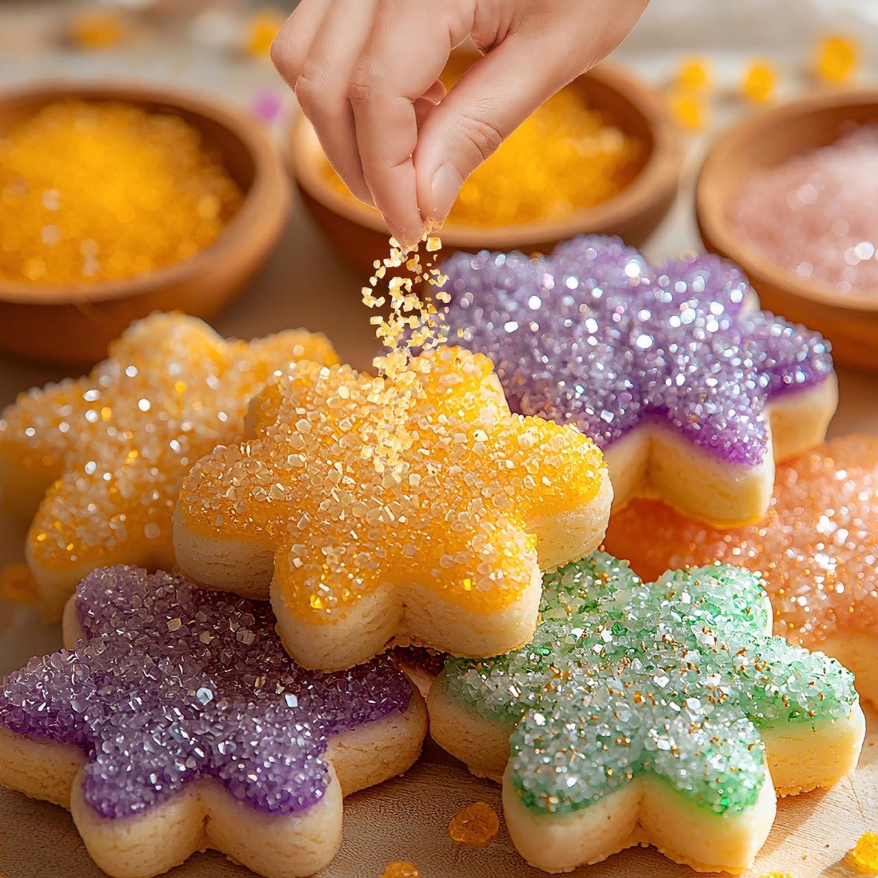 Yellow Sanding Sugar Edible Sugar Sprinkles For Cake Decorating Sparkling Edible Crystal Candy For Easter Wedding Party Baking C