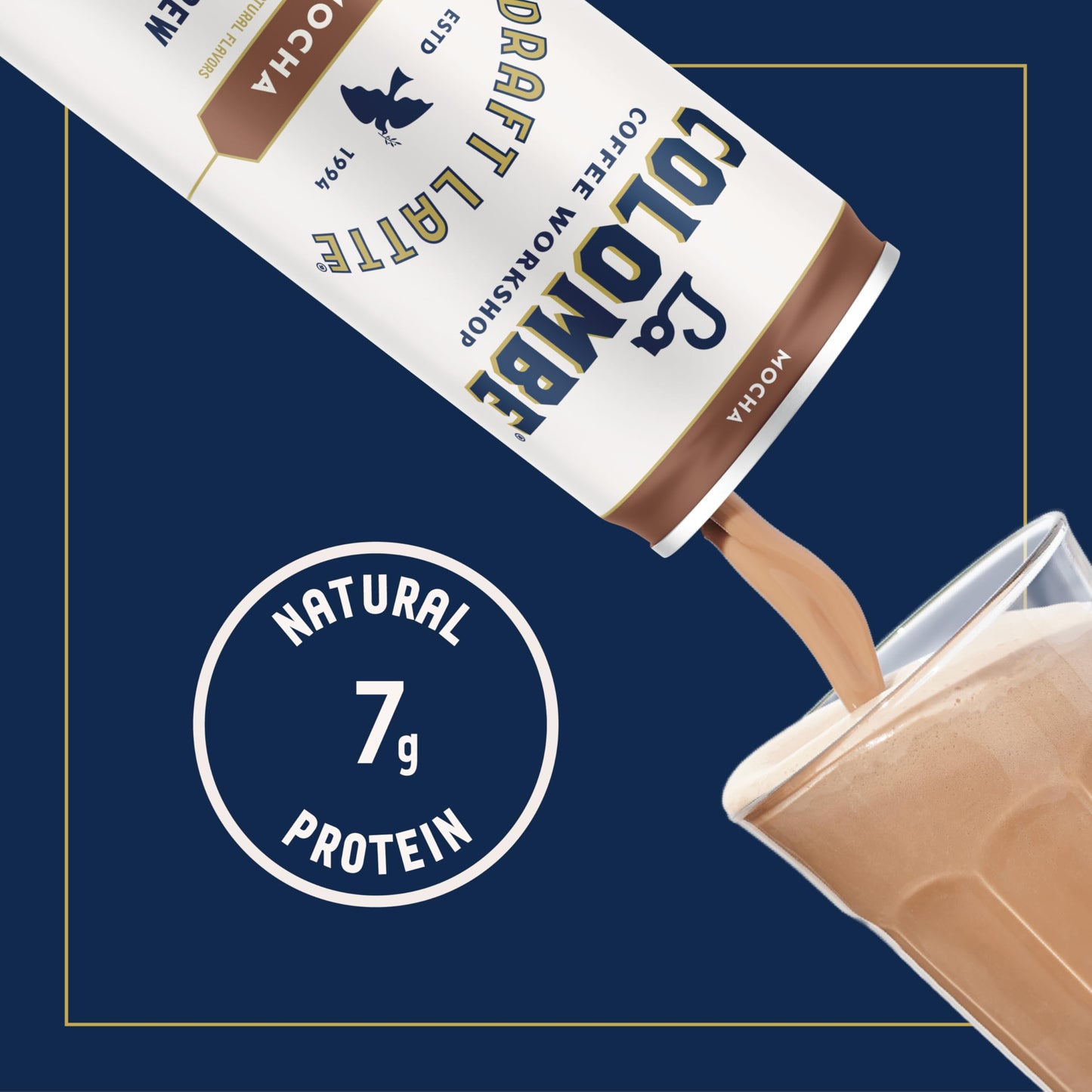 La Colombe Mocha Draft Latte, Cold Brew Coffee, 11 fl oz Cans, Pack of 12