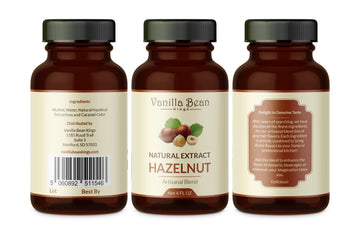 Natural Hazelnut Extract For Baking And Flavoring - 4 Oz - Premium Quality Natural Flavors For Baked Goods, Desserts, & Cooking