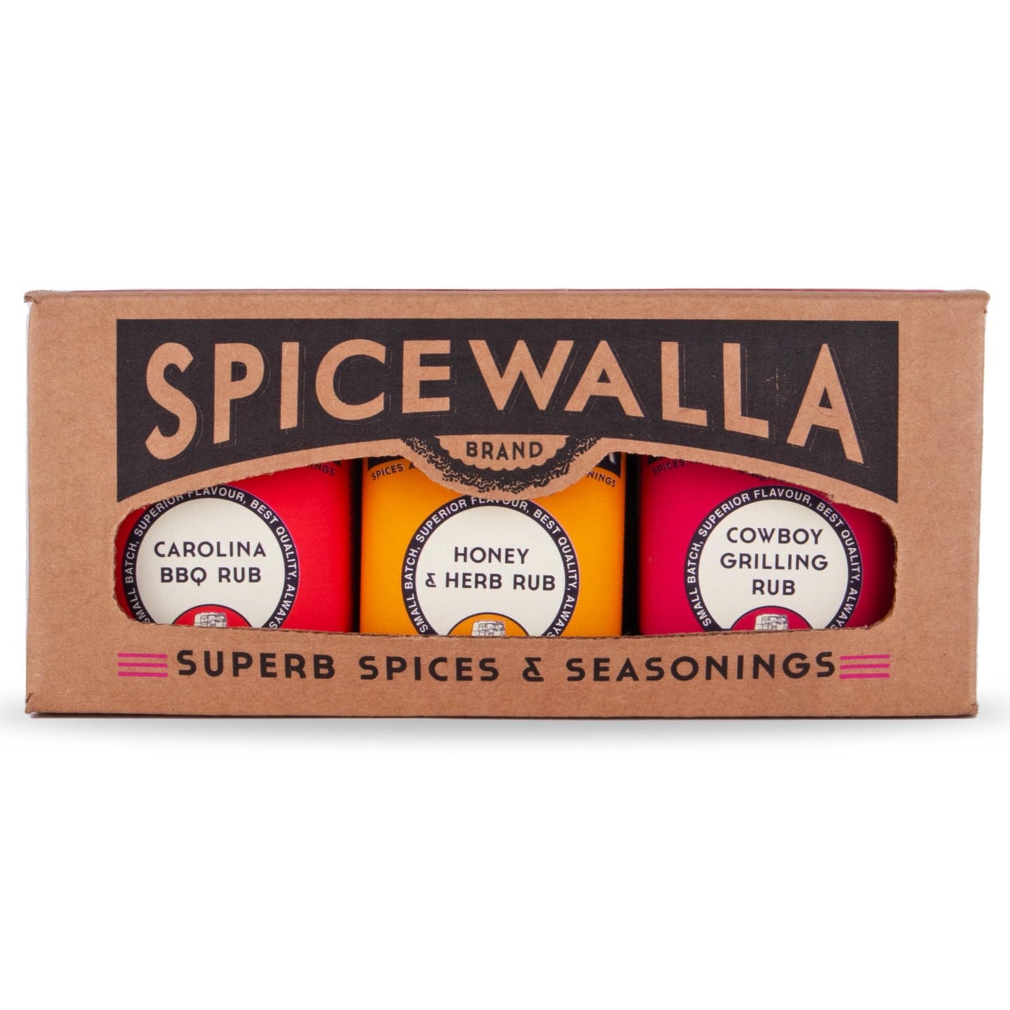 SPICEWALLA Grill Dry Rub 3 Pack | Carolina Pork, Cowboy Grilling, Honey Herb | 3 Piece Assortment for BBQ, Steak, Chicken & Vegetables