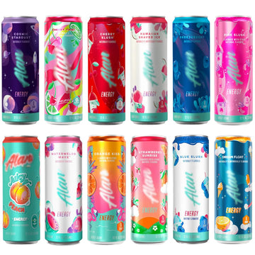 Energy Drink Assorted Variety 12 Pack, Sugar Free, Low Calorie Energy Drinks Pre Workout Performance, Zero Sugar, 12 Fl Oz Cans