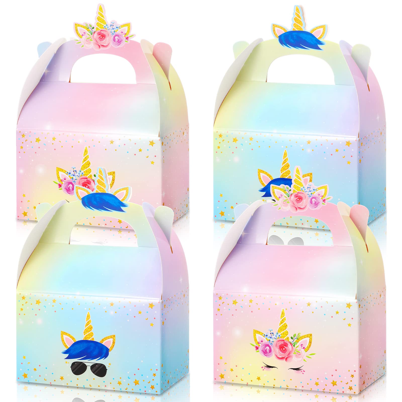 Unicorn Gift Boxes Party Supplies Unicorn Party Favor Boxes Rainbow Unicorn Theme Treat Boxes Candy Goodies Gift Boxes For Girls