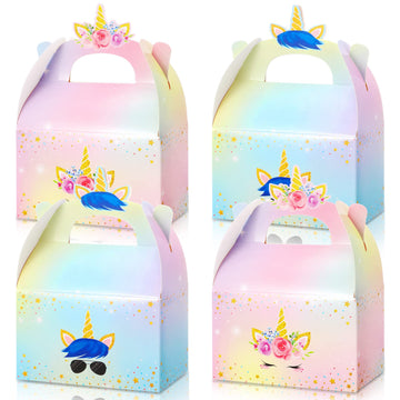 Unicorn Gift Boxes Party Supplies Unicorn Party Favor Boxes Rainbow Unicorn Theme Treat Boxes Candy Goodies Gift Boxes For Girls