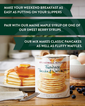 Stonewall Kitchen Farmhouse Pancake & Waffle Mix, Net Wt. 16 Oz.