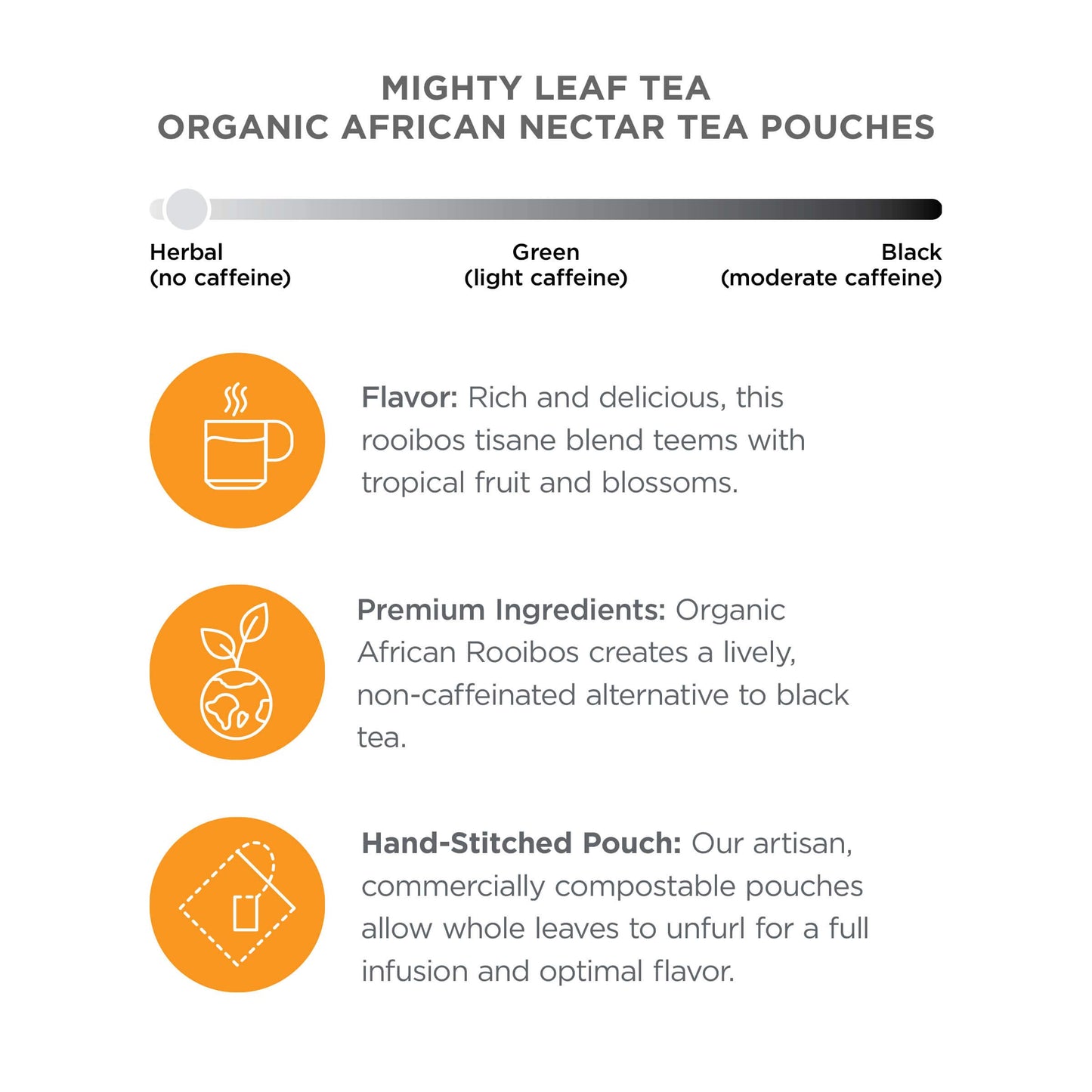 Mighty Leaf Organic African Nectar Tea, 100 Tea Pouches