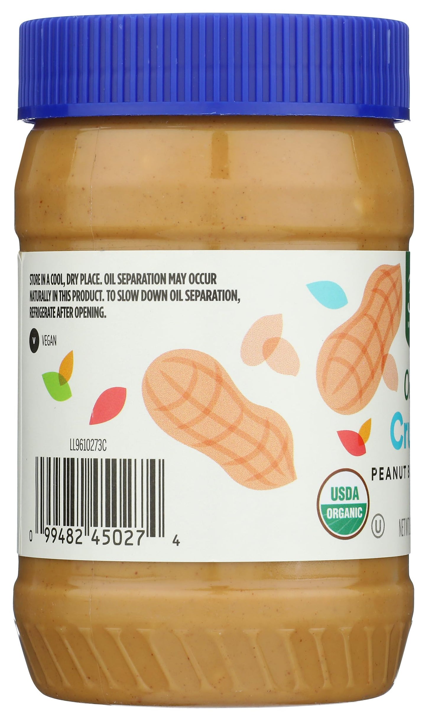 365 by Whole Foods Market, Organic Crunchy Peanut Butter Spread, No Stir, 16 Ounce