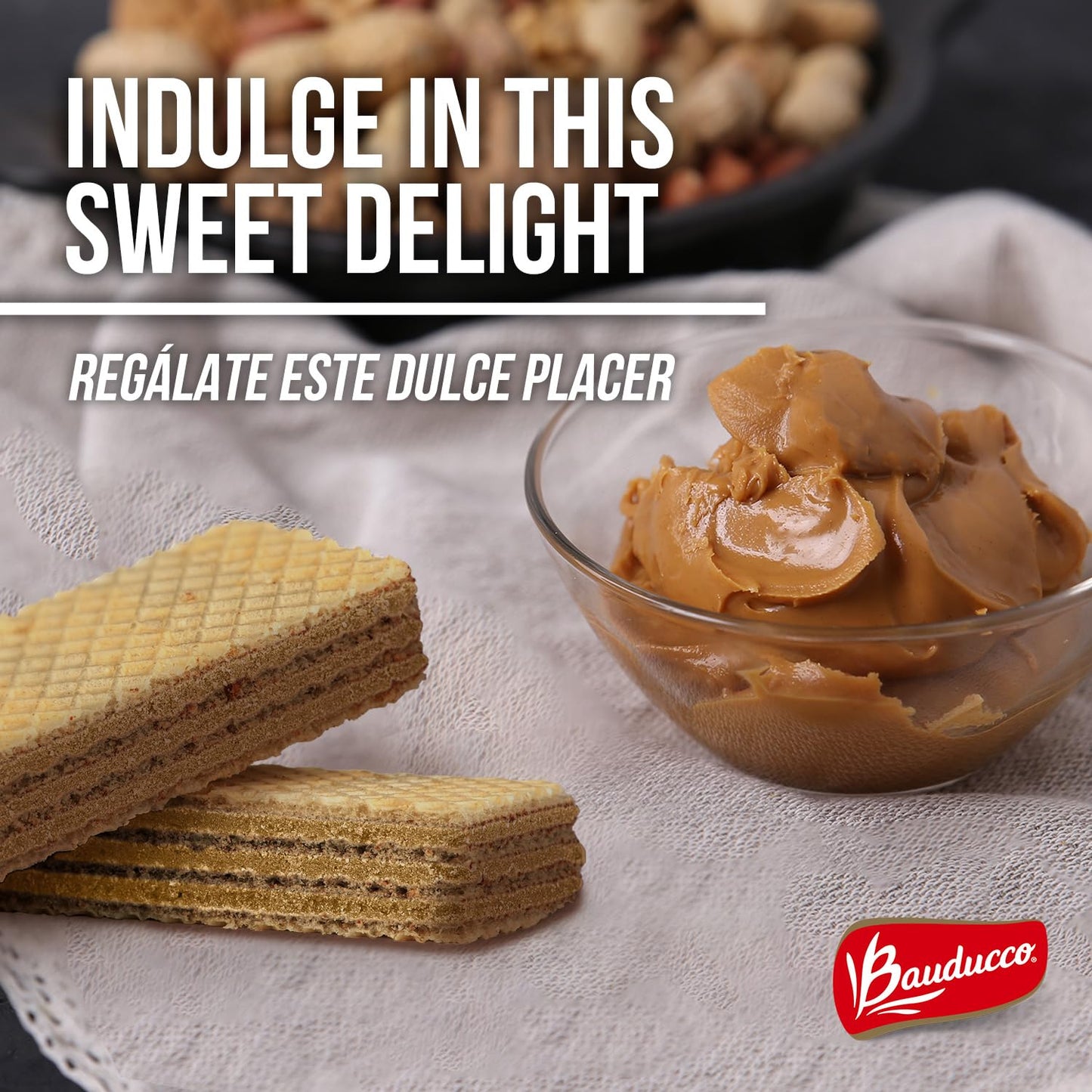 Bauducco Peanut Butter Wafers - Crispy Wafer Cookies With 3 Delicious, Indulgent Decadent Layers Of Peanut Butter Flavored Cream - Delicious Sweet Snack Or Desert - 5.0 Oz (Pack Of 1)