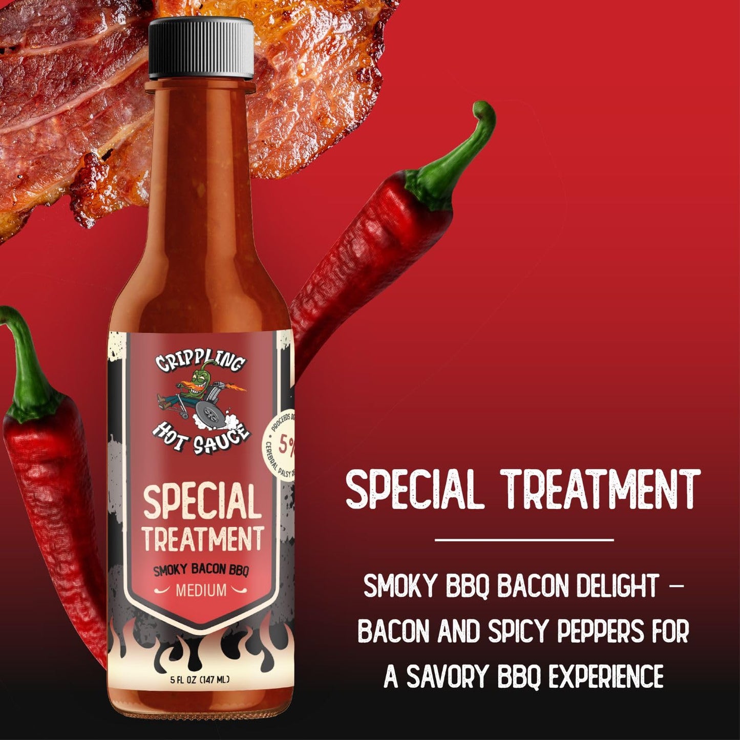 Crippling Hot Sauce Variety Pack - 5 Gourmet Hot Sauces - Smoky, Tangy, Fiery, Sweet, And Savory - Hot Sauce For Grilling, Tacos, Burgers & More - Hot Sauce Gift Set - 5% Proceeds For Cerebral Palsy (5 Pack, Crippling Decisions Variety Pack)