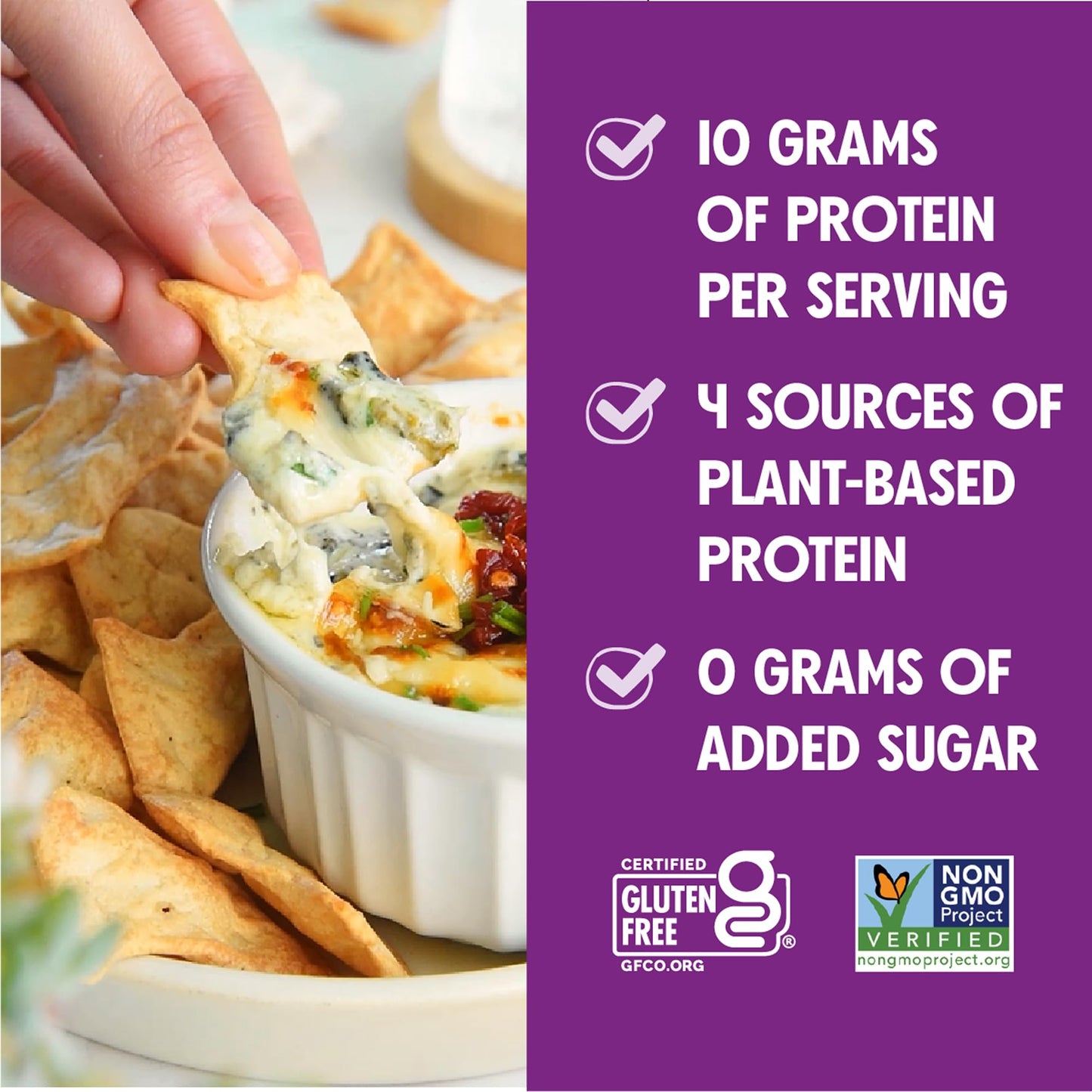 Miltons Protein Crackers, Everything - 10g of Plant-Based Protein Per Serving, Gluten Free, Non-GMO Project Verified, Vegetaria