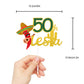 Caiwowo Taco Bout 50 Birthday Cake Topper - Glitter Paper Decoration for Fiesta Party, Model 1