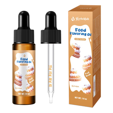 Cake Batter Flavoring 1 Fl Oz Cake Batter Extract for Baking Concentrated Candy Flavoring for Candy Making - with Glass Dropper