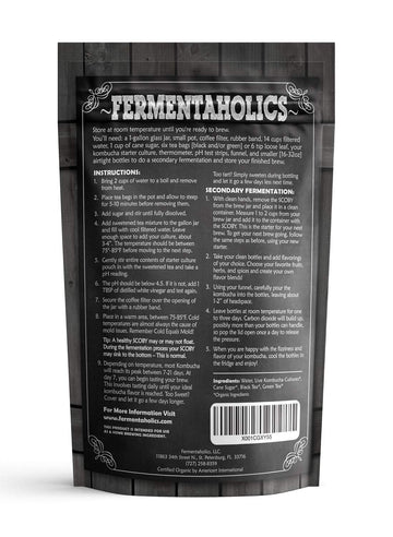 Fermentaholics Kombucha Scoby & Starter Tea | Live, Fresh, Organic Starter Culture | Diy Kombucha | 12Oz Fresh Starter Tea
