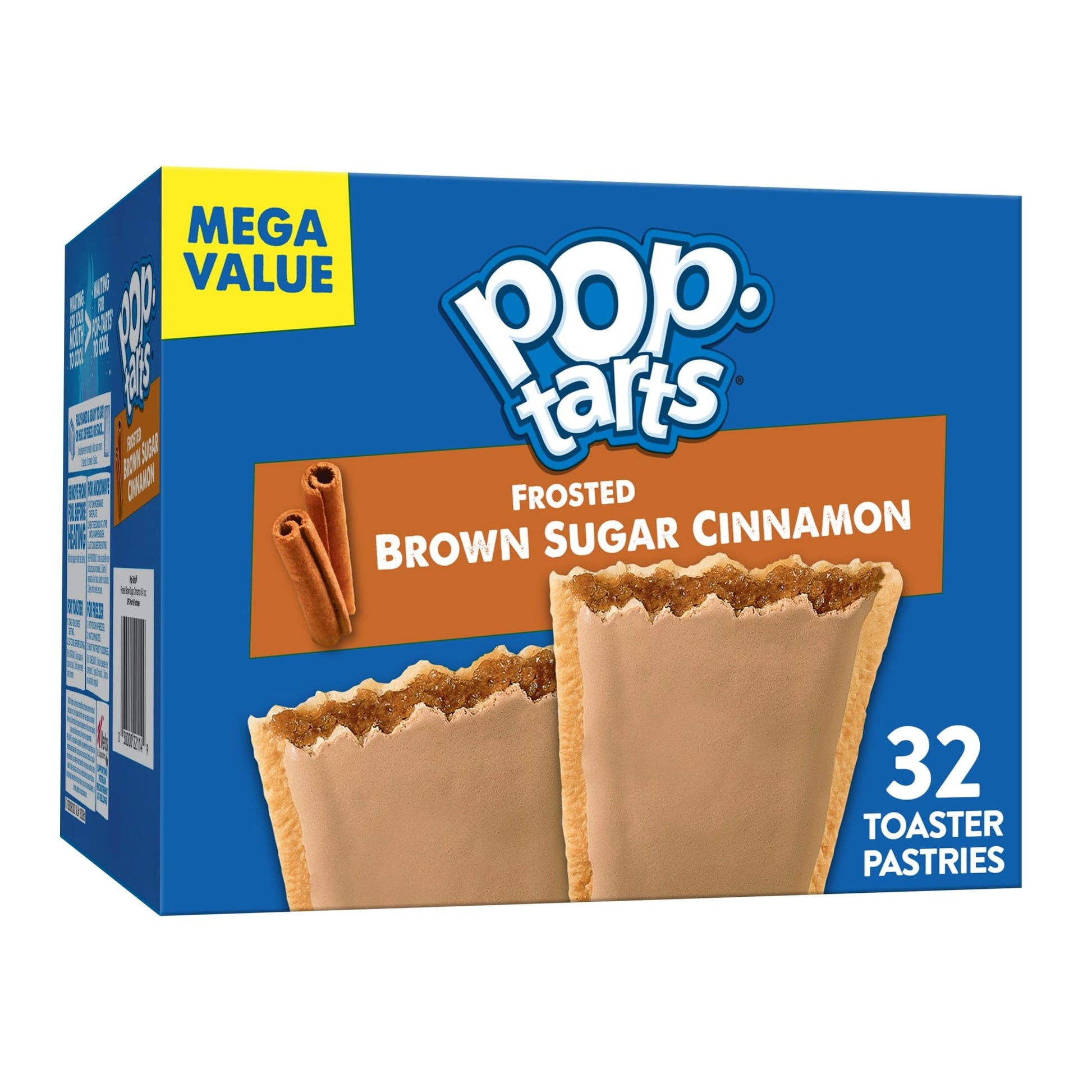 Pop-Tarts Toaster Pastries  Breakfast Foods  Kids Snacks  Family Pack  Frosted Brown Sugar Cinnamon (32 Pop-Tarts)