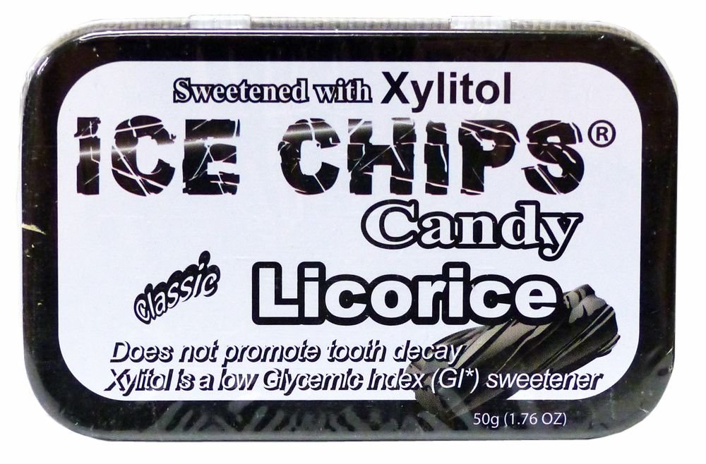 ICE CHIPS Candy Hand Crafted Tin Ginger, 1.76 Ounce