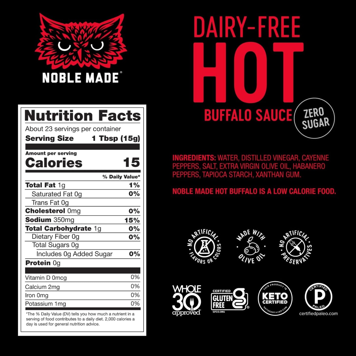 The New Primal - Sauce Buffalo Hot Paleo - Case Of 6 - 12 Oz(D0102H7P1Fa.)
