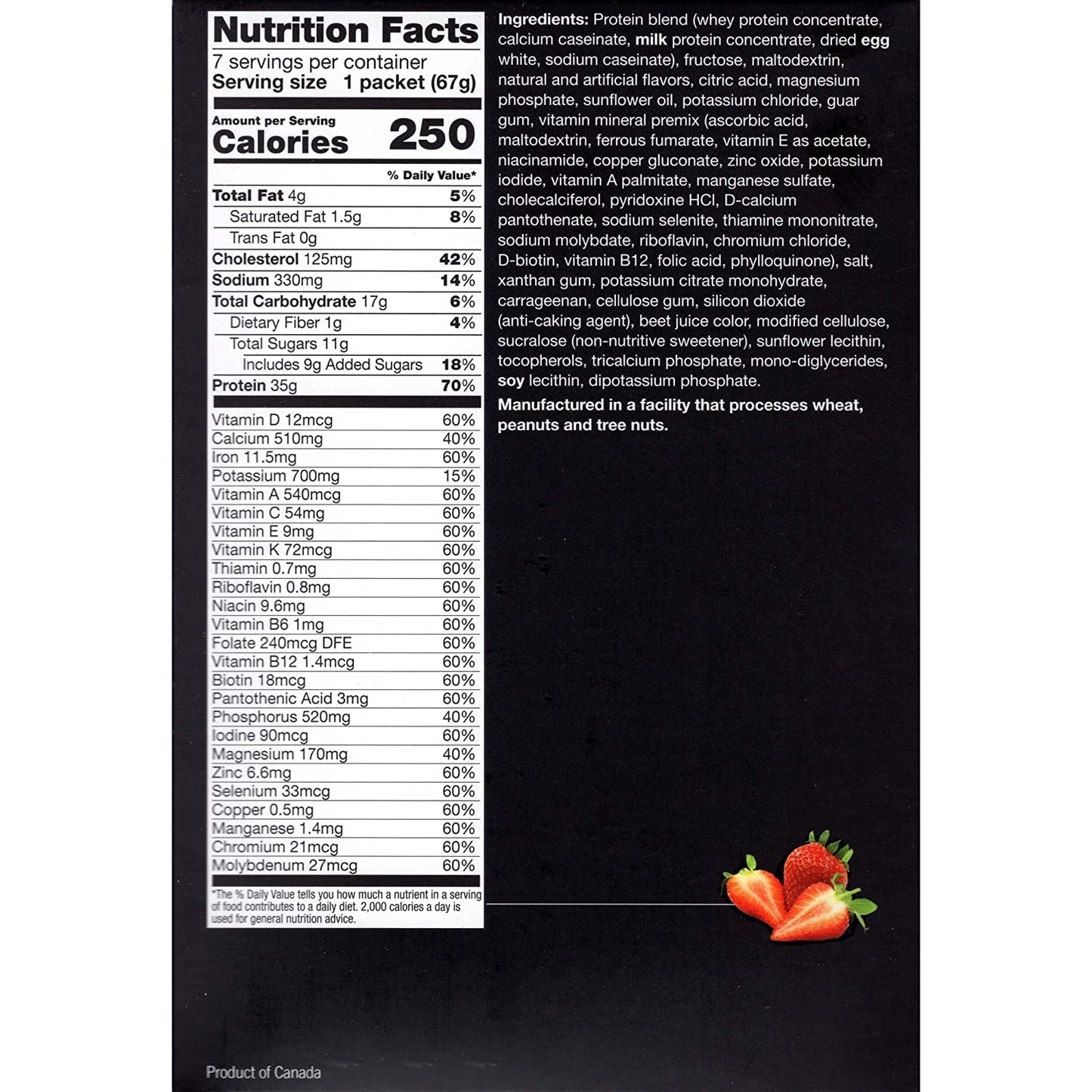 ProtiFit Very High Protein Meal Replacement Drink Mix, 35g Protein, Low Calorie, Strawberry, 1.23 Ounce (Pack of 1)