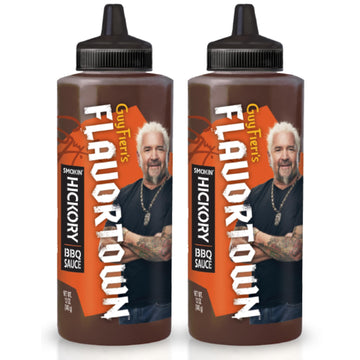 Guy Fieris Flavortown Smokin Hickory BBQ Sauce - Smokey Flavor, 15.5 Ounce (Pack of 2)