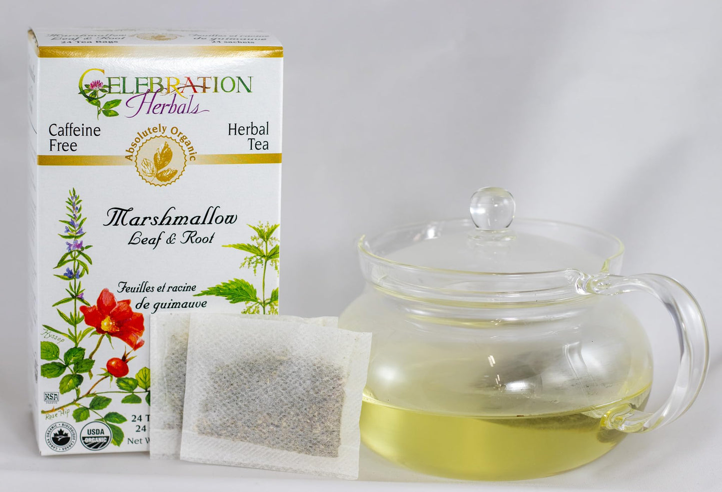 CELEBRATION HERBALS Marshmallow Leaf & Root Organic 24 Bag, 0.02 Pound