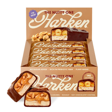Harken Sweets - The Nutty One Candy Bar: Peanuts, Date Caramel, Oat Milk Chocolate - Vegan, Lower Sugar, Gluten-Free Easter Deli