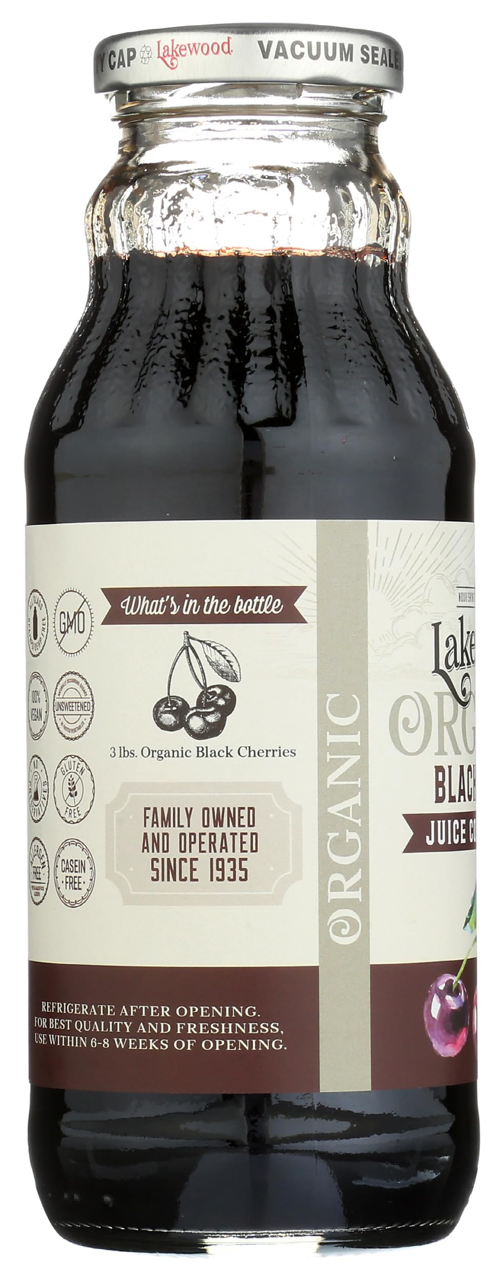 LAKEWOOD Organic Cherry Concentrate, Black, 12.5 FZ