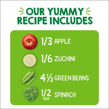 Happy Tot Organics Stage 4 Baby Food Pouches,Gluten Free, Vegan Snack, Love My Veggies, Fruit & Veggies Puree, Apples, Zucchini,